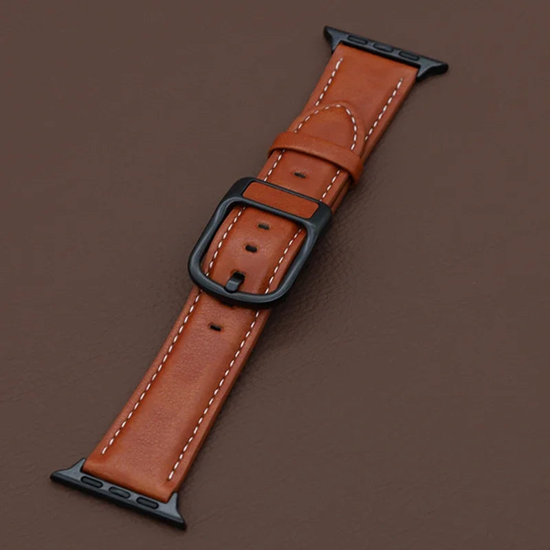 PU Leather band For Apple Watch band 44mm 45mm 41mm 40mm 42mm 46mm correa band Apple Watch Series 4 5 6 SE 7 8 9 10 Ultra 2 49mm