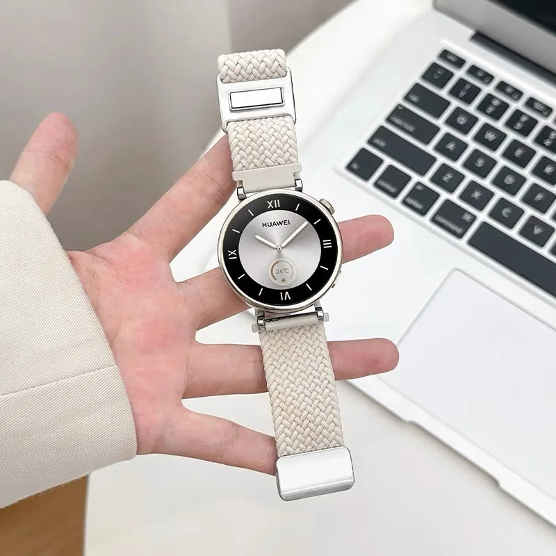 Band For Samsung Galaxy Watch 7 FE 5 Pro 4 6 classic 44mm 40mm Nylon Braided sport bracelet correa Galaxy Watch 7 Strap