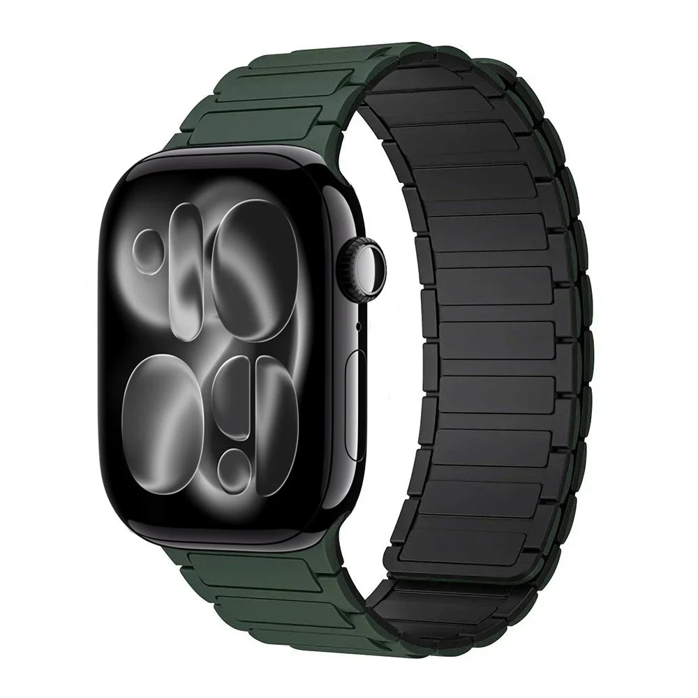 New Sport Silicone band for Apple Watch band Ultra 3 49mm 11 10 46mm 42mm Magnetic band Apple Watch 9 8 7 6 5 SE 45mm 41mm 44mm 40mm