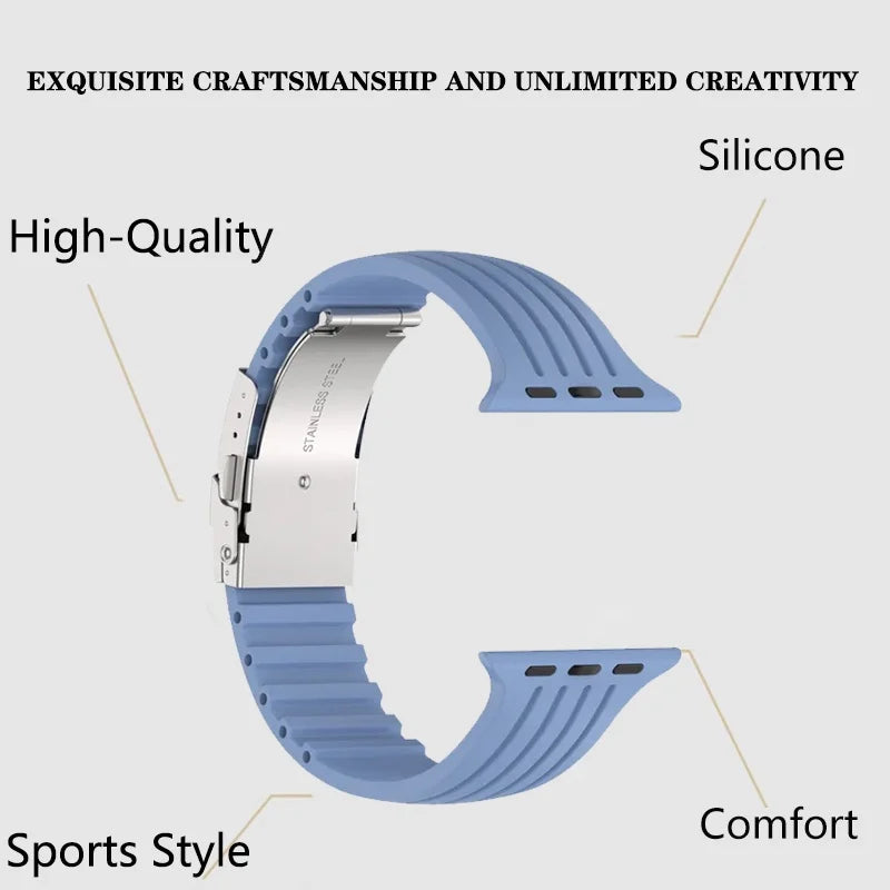 Silicone band Soft band For Apple Watch Ultra 2 44mm 40mm 49mm 45mm 41mm 38mm 42mm 45mm Apple Watch Series 3 6 SE 7 8 9