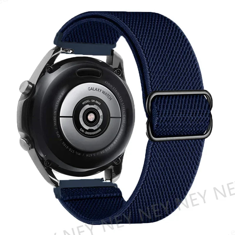 20mm 22mm strap For Samsung Galaxy watch 7 classic 46mm/6 Classic/Gear S3/4/5 pro 44mm 40mm Nylon Elastic Huawei GT 2/3 Pro band
