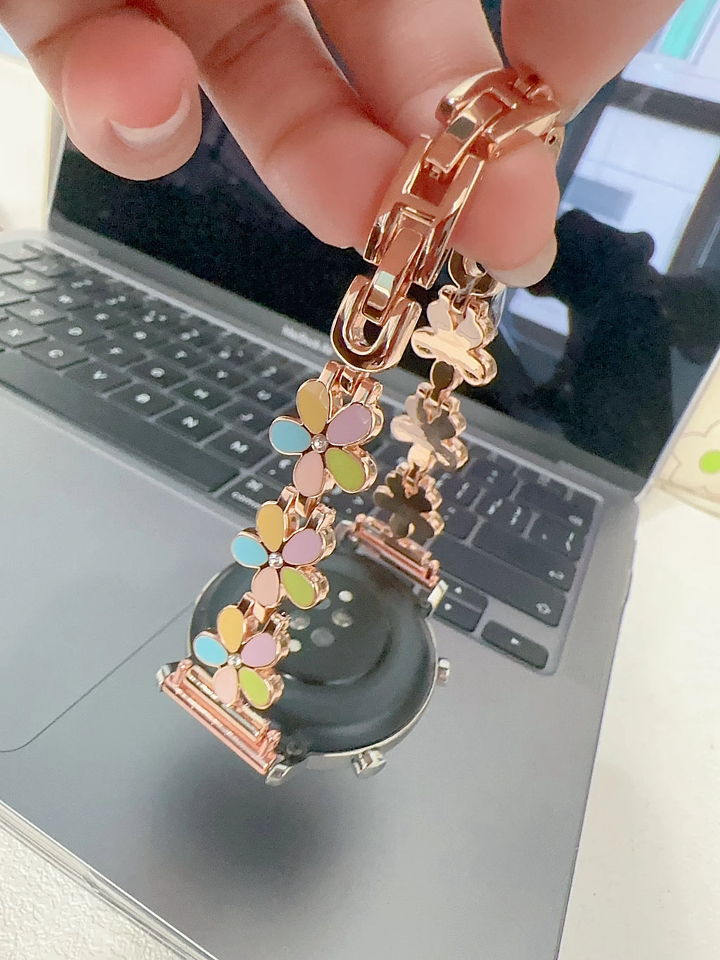 New 20mm 22mm 18mm Flower bracelet Link Strap For Samsung Galaxy Watch 7 FE 5 Pro 4 6 classic band 44mm 40mm sport correa loop