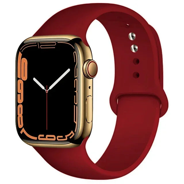 Silicone band For Apple Watch band 46mm 44mm 45mm 40mm 41mm 42mm 38mm 49mm sport band Apple Watch Series 11 10 9 8 7 6 5 SE Ultra3