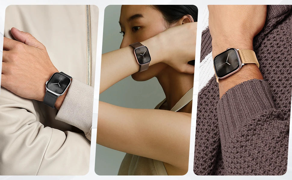 Leather band for Apple Watch band 44mm 46mm 40mm 45mm 49mm 42mm 41mm 38mm Sport band Apple Watch Series 10 9 7 8 6 5 SE Ultra 2