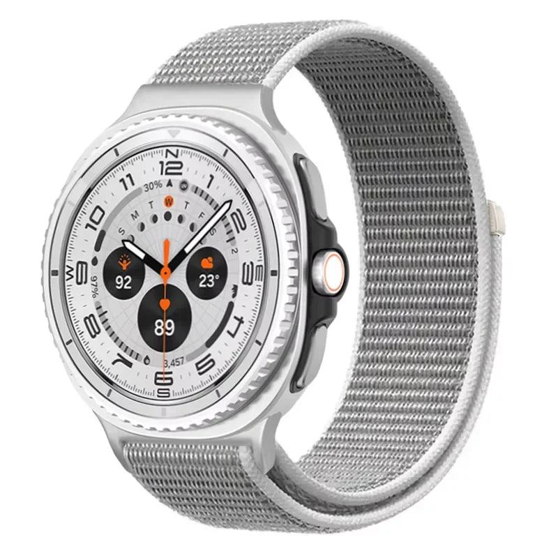 Official Nylon Strap For Samsung Galaxy Watch 8 40mm 44mm Metal Connecting Wristband Bracelet Samsung Galaxy 8 Classic 46mm Band