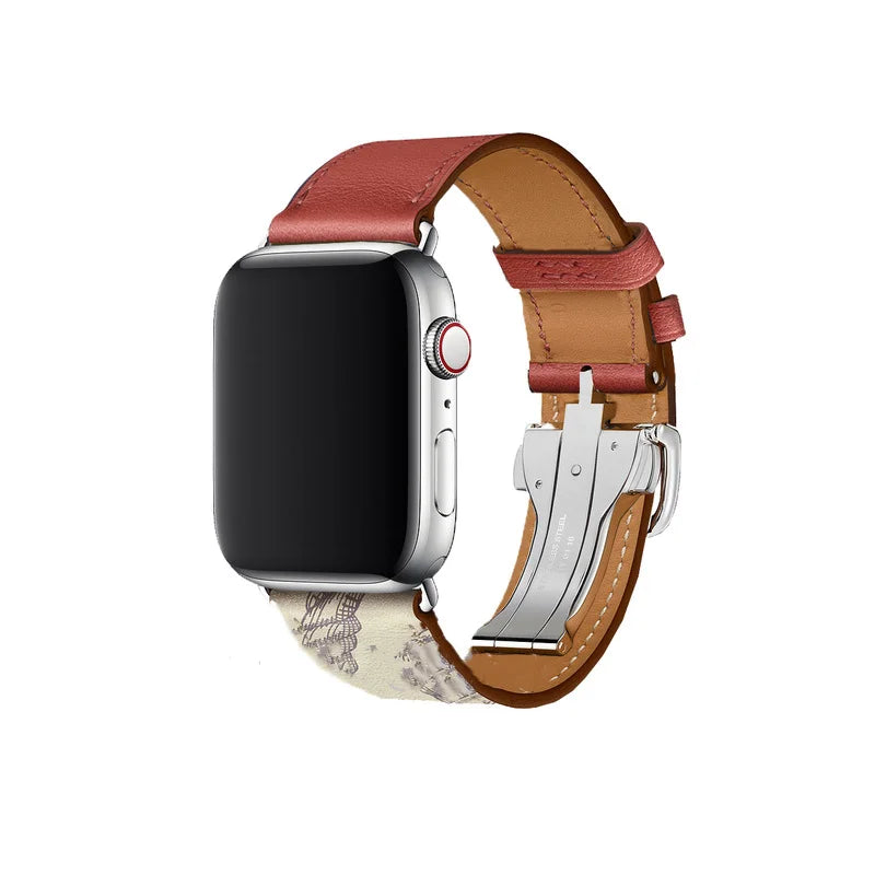 Genuine Leather band For Apple Watch Series 11 10 9 8 SE 3 band 46mm 44mm 41mm 45mm 42mm 38mm band Apple Watch Ultra 3 2 1 49mm