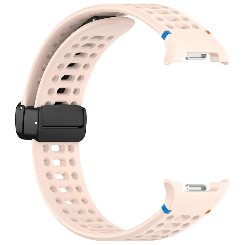Air Hole Strap for Samsung Galaxy Watch 8 40mm 44mm Silicone Magnetic Buckle Wristband for Galaxy Watch 8 Classic Accessories