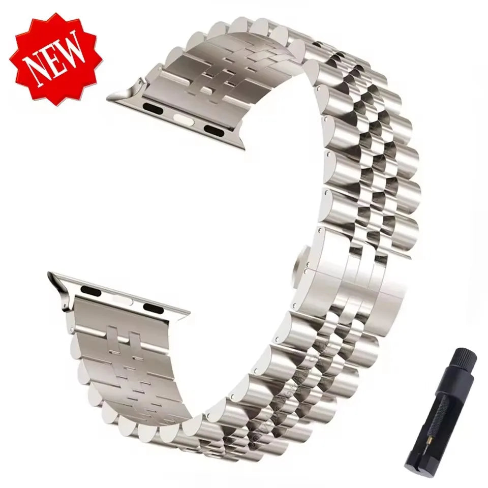 Stainless Steel band for Apple Watch band 45mm 41mm Ultra 49mm 44mm 40mm 42mm 38mm metal Wristband Apple Watch Series 9 8 7 SE 6 5 4