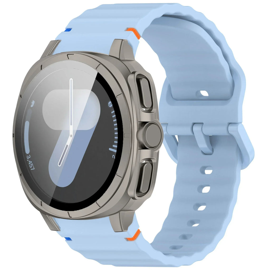 Case+Strap for Samsung Galaxy Watch 7 40mm 44mm Appearance Upgrade Ultra 47mm for Galaxy Watch 7 Sports silicone Bracelet