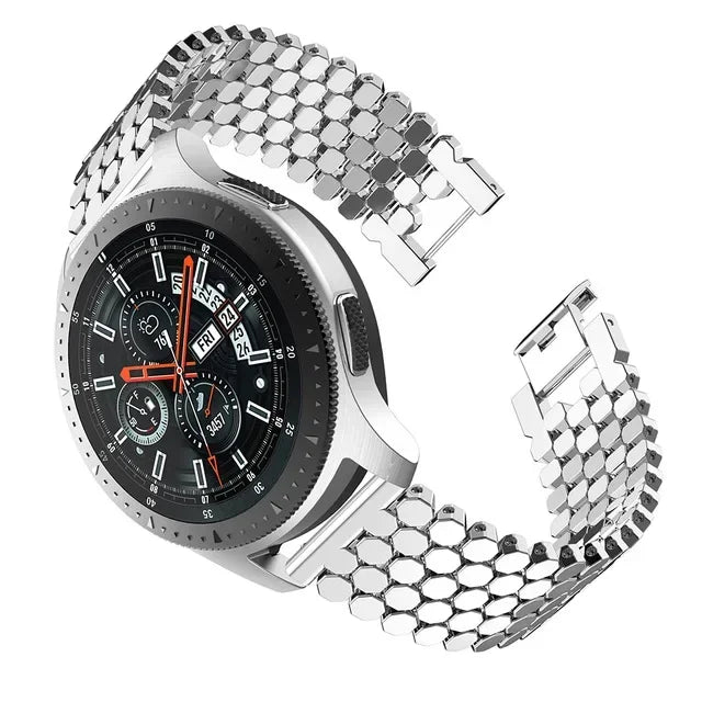 22mm 20mm Stainless Steel Strap for Samsung Galaxy Watch 3 45mm Band Gear S3 Active 2 Correas for Huawei Watch GT 3Pro Bracelet