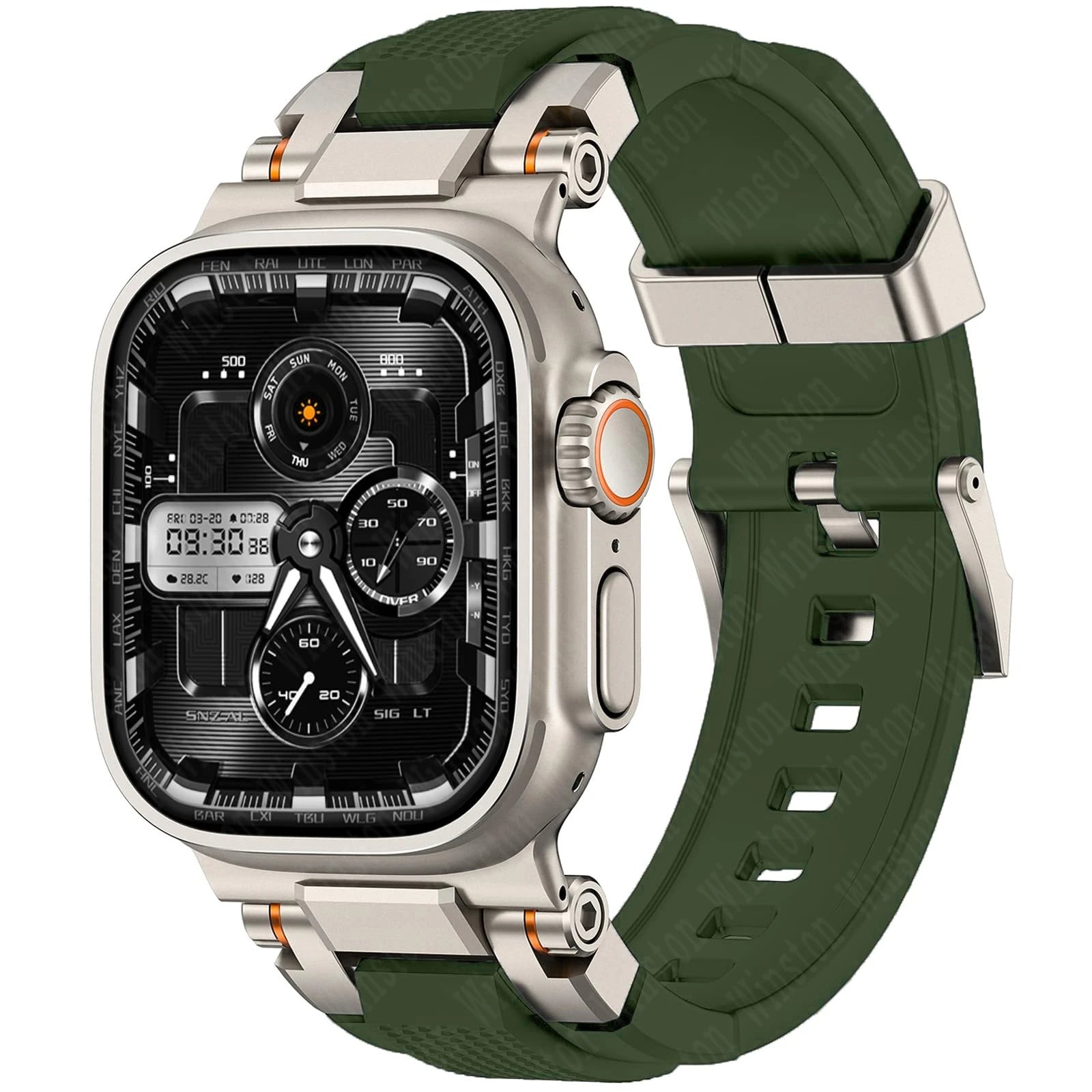 Men's Sport TPU band for Apple Watch band Ultra 2 49mm 46mm 45mm 44mm 42mm Silicone band for Apple Watch Series 10 9 8 7 6 5 4