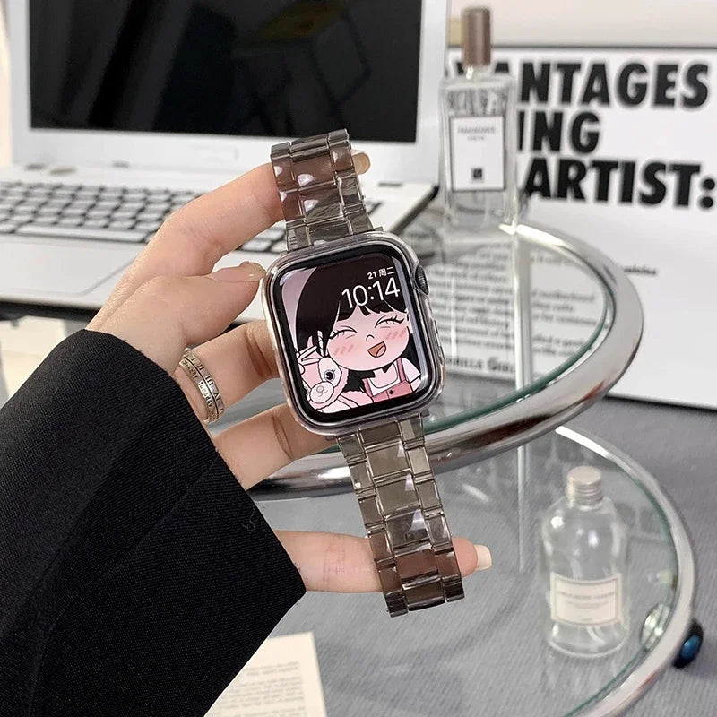 Transparent Link Bracelet For Samsung Galaxy Fit 3 Glacier Strap For Samsung Fit 3 Smart Watch Correa Accessories