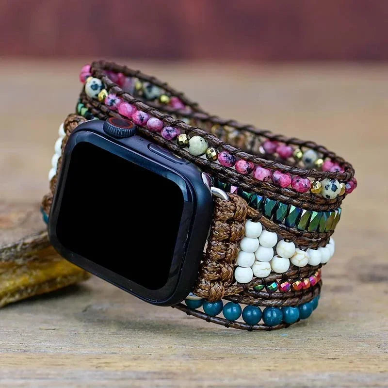 Bohemian band for Apple Watch band 44mm 40mm 42mm 38mm 41mm 45mm Handmade Jewelry bands Apple Watch Series 8 7 6 5 4 3 SE Ultra 49mm