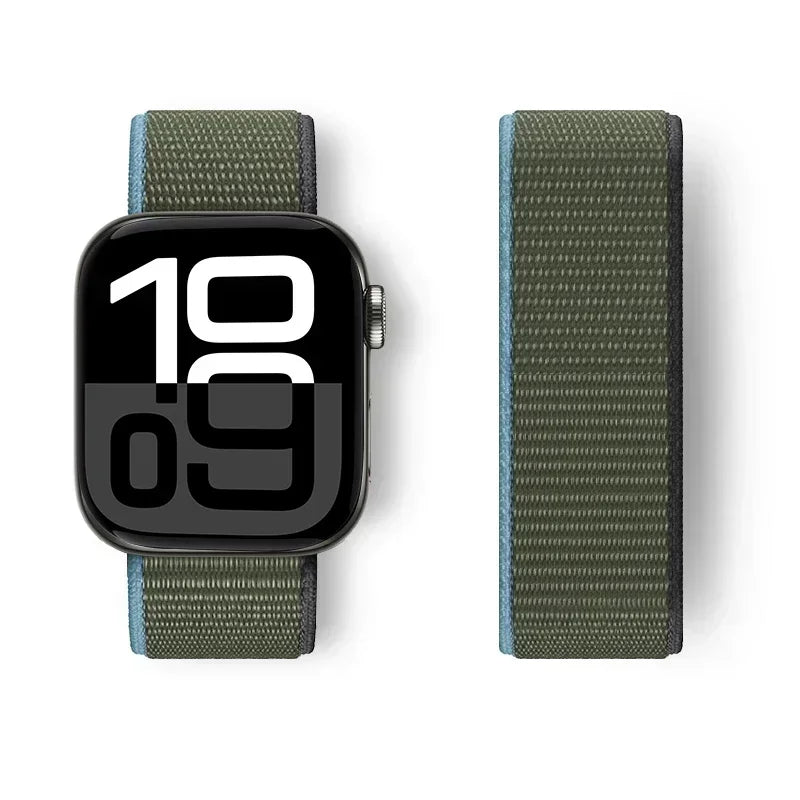 Nylon Loop For Apple Watch band 44mm 40mm 45mm 41mm 42mm 38mm 45mm sport band Apple Watch Series 9 8 7 SE 6 5 3 Ultra 2 49mm band