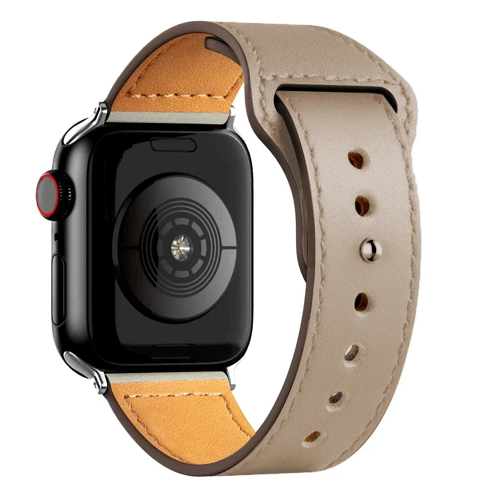 Leather band For Apple Watch 10 band 46mm 42mm 44mm 45mm 49mm 41mm 40mm correa band Apple Watch Series 8 9 3 4 5 6 SE 7 Ultra 2