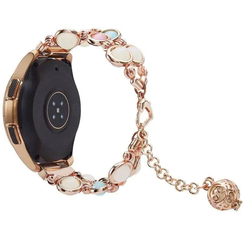 Correa de Metal luminoso para Samsung Galaxy Watch, pulsera clásica de 22mm, 20mm, 40mm, 44mm, 4, 45mm, 42mm, Active 2