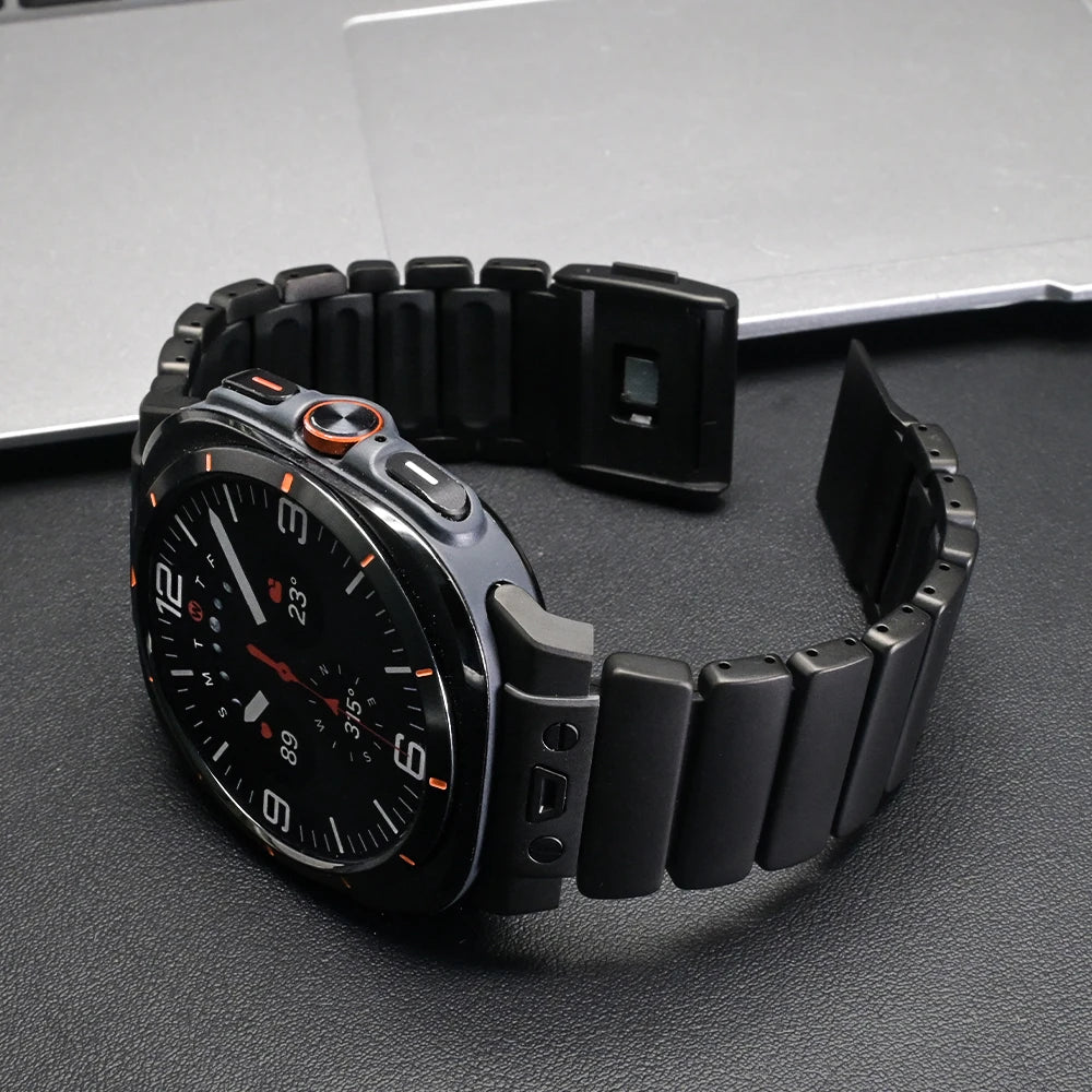 Titanium Watchband for Samsung Galaxy Watch Ultra 2025 47mm Luxury Rubber Strap for GALAXY WATCH ULTRA 47mm 2024 Men Metal Band