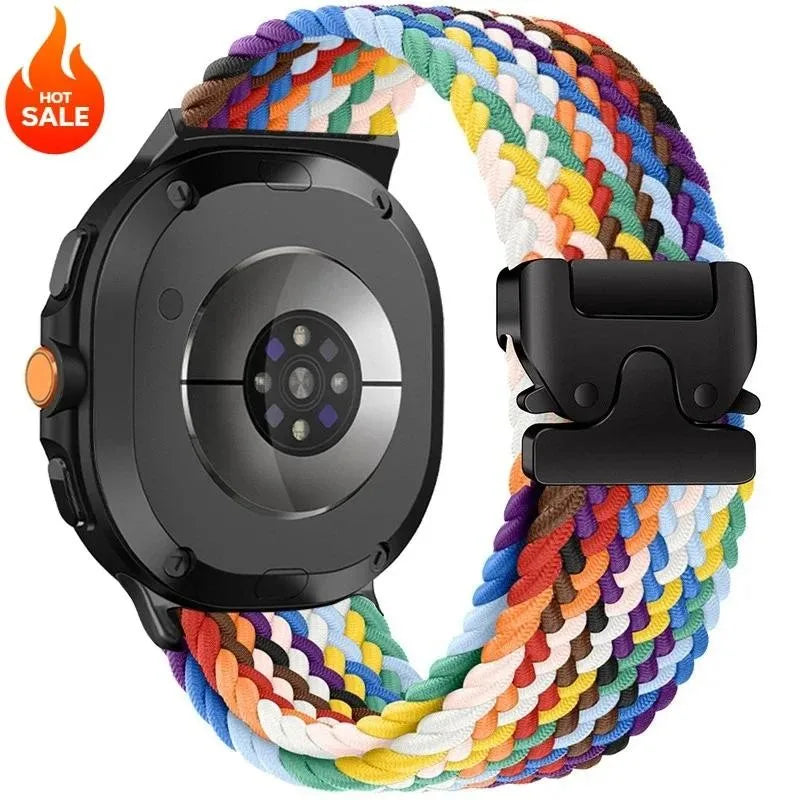 Parachute Buckle Elastic Nylon Strap for Samsung Galaxy Watch 8 40/44mm Luxury Band for Galaxy 8 Classic 46mm Sport Bracelet