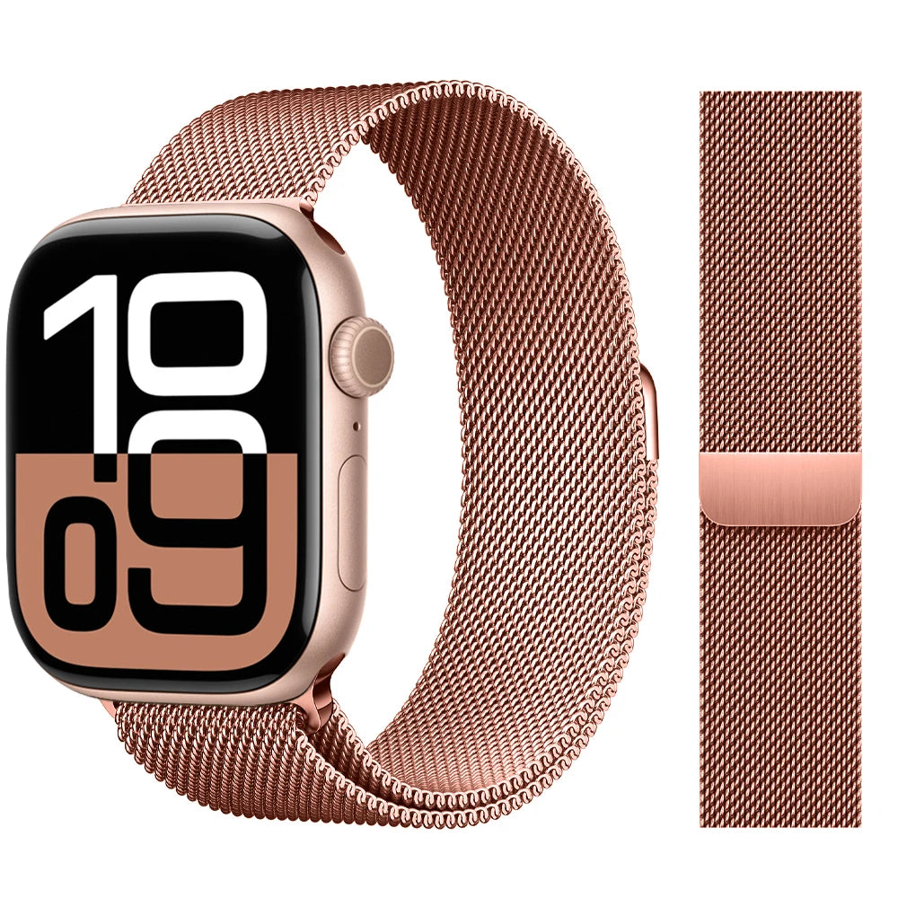 Milanese Loop band For Apple Watch band 46mm 44mm 45mm 40mm 42mm 41mm 38mm 49mm band Apple Watch Series 10 Ultra 2 9 8 SE 7 6 5
