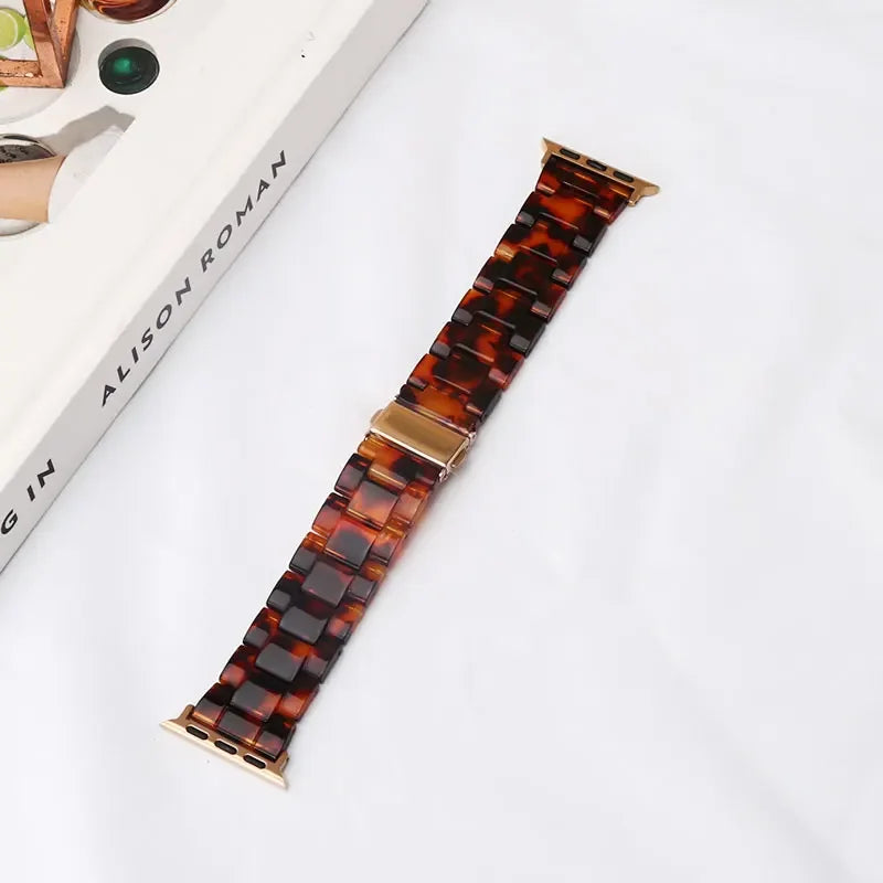 Resin band for Apple Watch band 44mm 40mm 45mm 49mm 38mm 42mm 41mm Fashion Wrist band for Apple Watch Series 8 7 6 5 4 3 2 1 Ultra 2