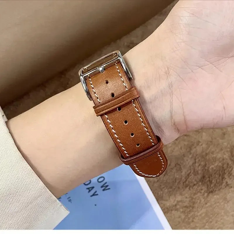 Sport Leather Watch band for Apple Watch band 44mm 38mm 42mm 46mm 40mm 41mm 49mm 45mm band Apple Watch Series Ultra 2 10 9 8 7 6 5 4 SE
