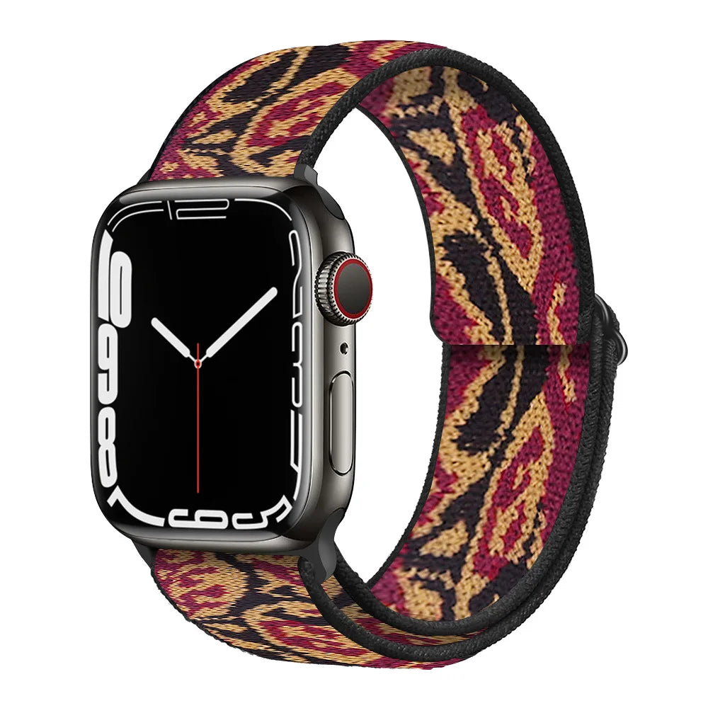 Nylon Loop band for Apple Watch band 45mm 44mm 42mm 40mm 41mm 46mm band Apple Watch Series 11 10 9 8 7 6 5 SE Ultra 3 49mm band