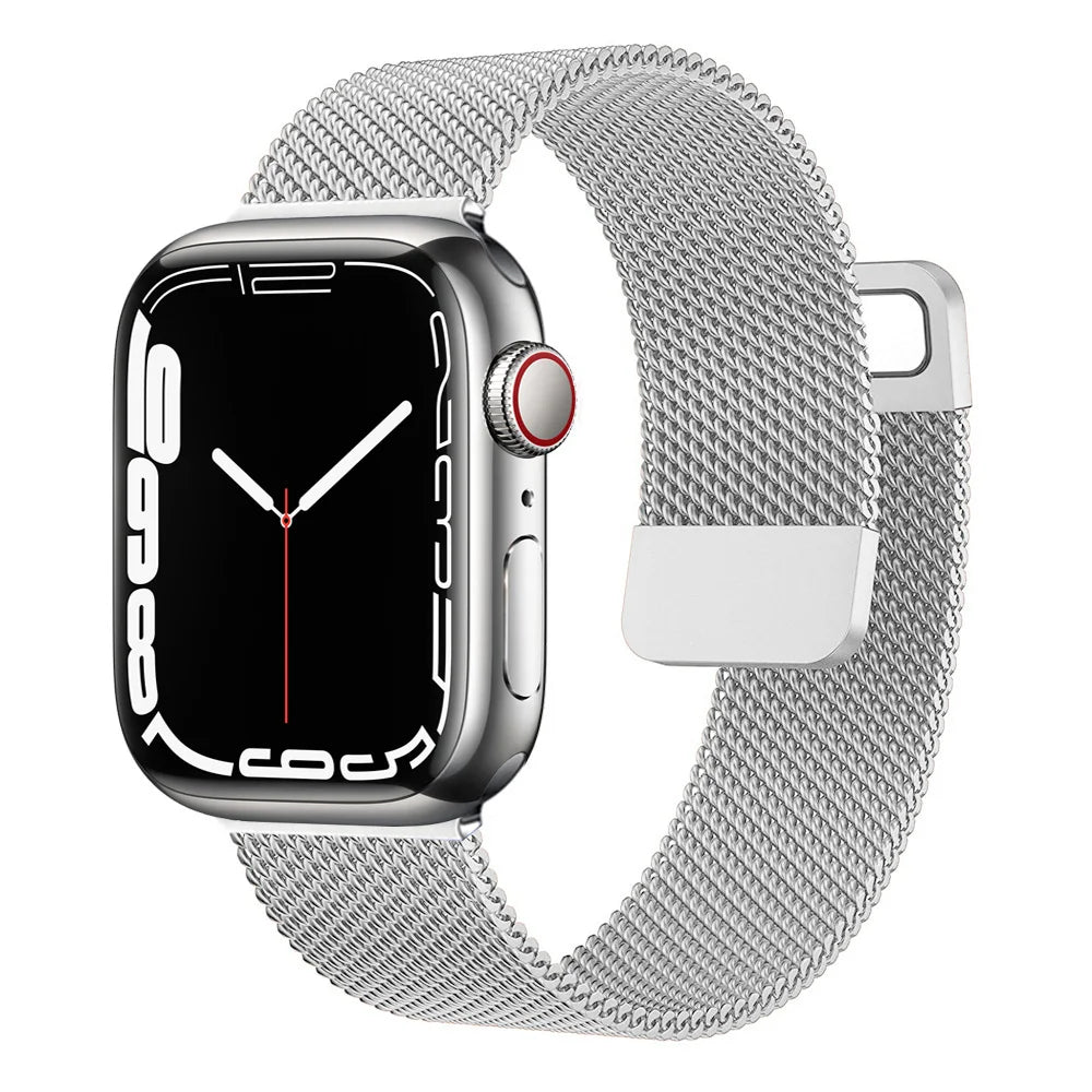 band For Apple Watch band 44mm 40mm 45mm 41mm 38mm 42mm 44mm Accessorie Milanese Loop metal band Apple Watch serie 3 4 5 6 SE 7
