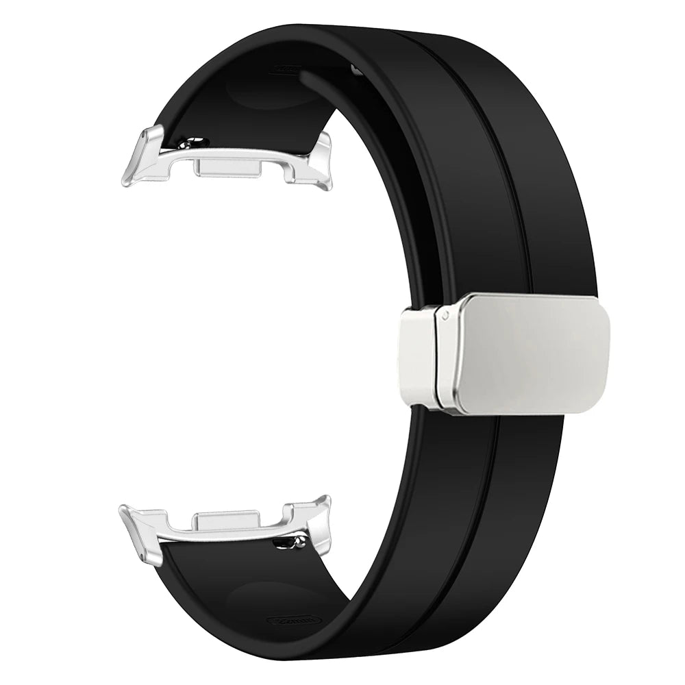Soft Silicone Band for Samsung Galaxy Watch 8 40mm 44mm Magnetic Watchband for Galaxy Watch8 Classic 46mm Ultra 2025 Accessories