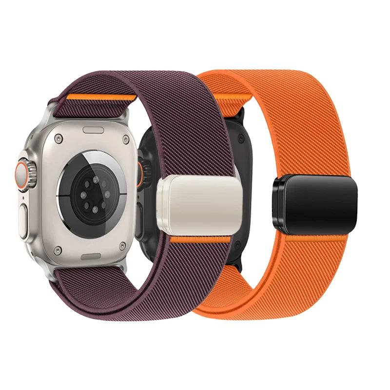 3PCS Magnetic band For Apple Watch Ultra 2 band 49mm 46mm 45mm 42mm Elastic nylon Loop band Apple Watch Series 10 9 8 7 SE 44mm