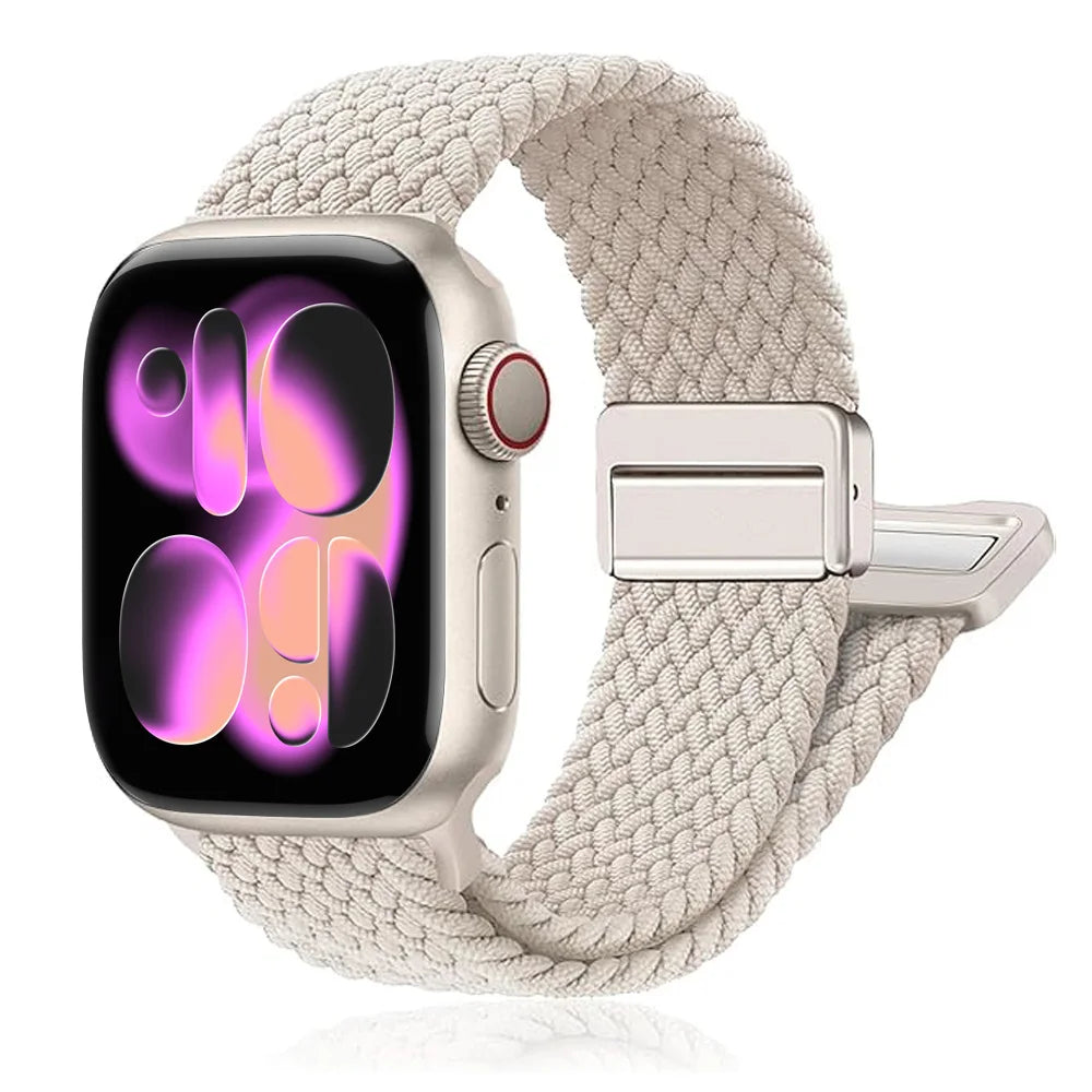 Braided LOOP band For Apple Watch 11 10 band 42mm 46mm SE3 40mm 44mm Magnetic Correa band Series 9 7 6 8 45mm 41mm 40mm Band