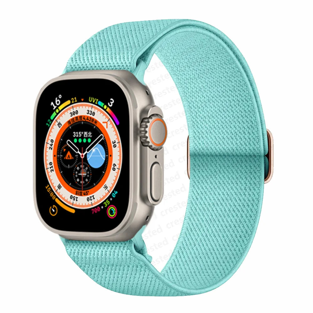 Scrunchie band for Apple Watch band 45mm 44mm 40mm 41mm 42mm 46mm 49mm Elastic Nylon band Apple Watch Series 10 9 8 7 SE Ultra 2