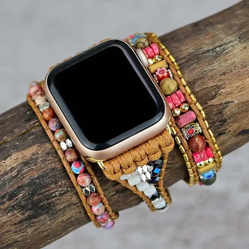 Bohemian band for Apple Watch band 44mm 40mm 42mm 38mm 41mm 45mm Handmade Jewelry bands Apple Watch Series 8 7 6 5 4 3 SE Ultra 49mm
