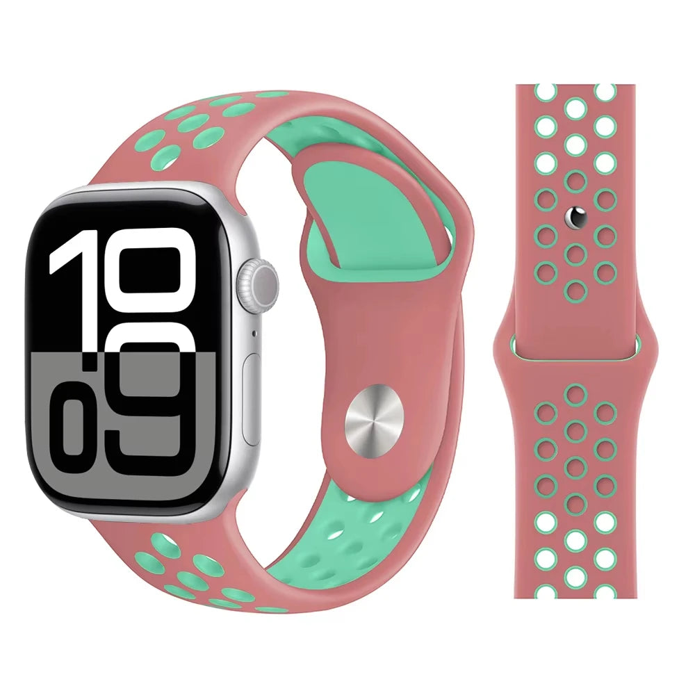 Official band For Apple Watch band 11 42mm 46mm 44mm 41mm 40mm 45mm Silicone band Apple Watch 10 9 8 7 6 5 SE 3 Ultra 3 2 49mm