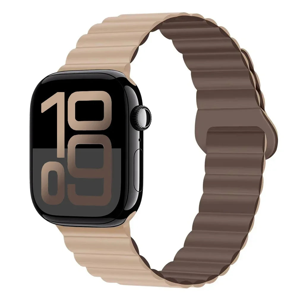 Silicone band for Apple Watch Ultra 3 2 1 49mm 11 10 42mm 46mm Magnetic band for Series 9 8 7 6 5 4 SE3 41mm 45mm 44mm 40mm