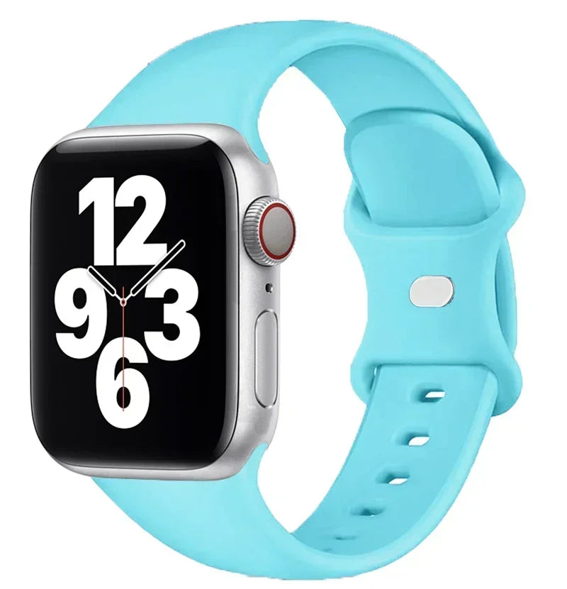 Silicone band For Apple Watch band 44mm 40mm 45mm 41mm 42mm 46mm sport wrist band Apple Watch serie 10 8 7 SE 4 5 6 9 Ultra 2 49mm