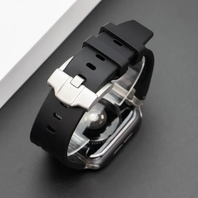 Silicone For Apple Watch Ultra 49mm sport Rubber band For Apple Watch 9 8 7 6 5 4 SE 3 2 1 42mm 44mm 45mm 41mm 40mm 38mm band