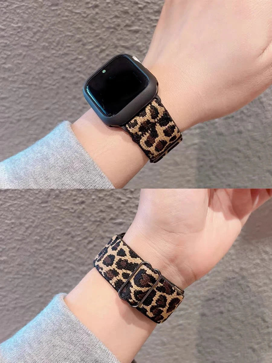 Nylon Elastic Solo Loop for Apple Watch Ultra 49mm band 45mm 44mm 46mm 41mm Scrunchie Adjustable band Apple Watch serie 6 7 8 9 10