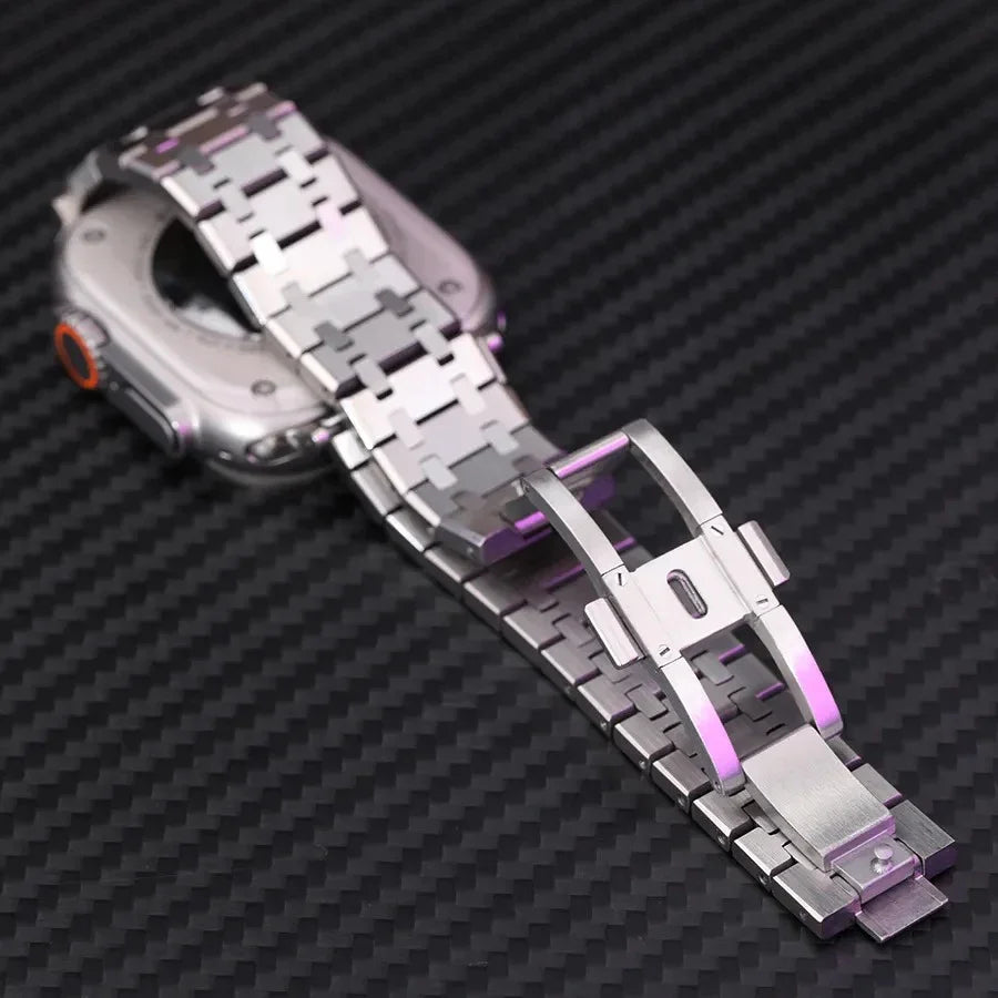 Luxury band for Apple Watch band 46mm 49mm 44mm 45mm 42mm 41mm Stainless Steel band For Apple Watch Ultra Series 10 9 8 7 6 5 SE