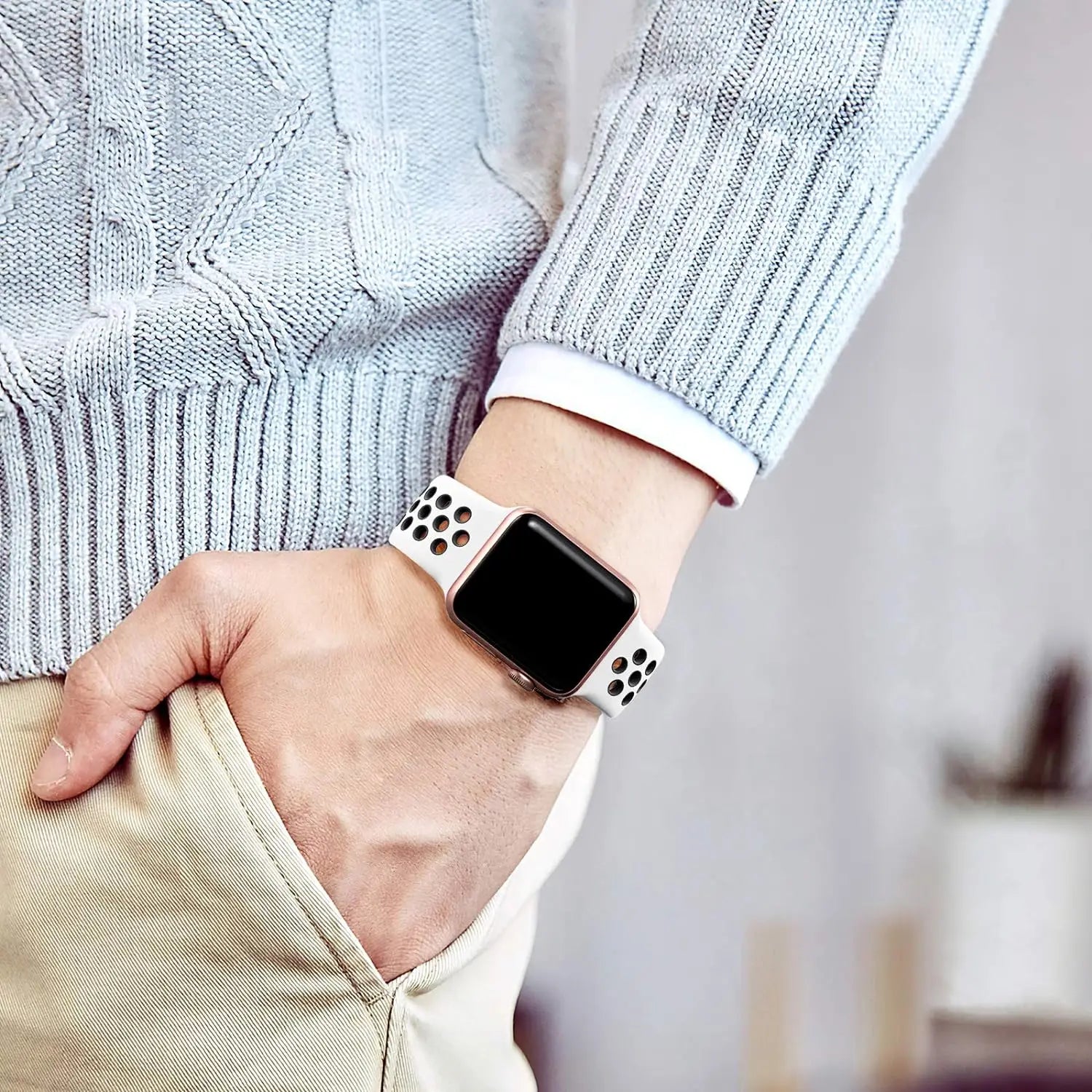 Sport band for Apple Watch band 46mm 44mm 40mm 42mm 38mm 41mm 45mm Breathable band Apple Watch Series 10 9 8 7 6 SE 5 3 Ultra 2 49mm