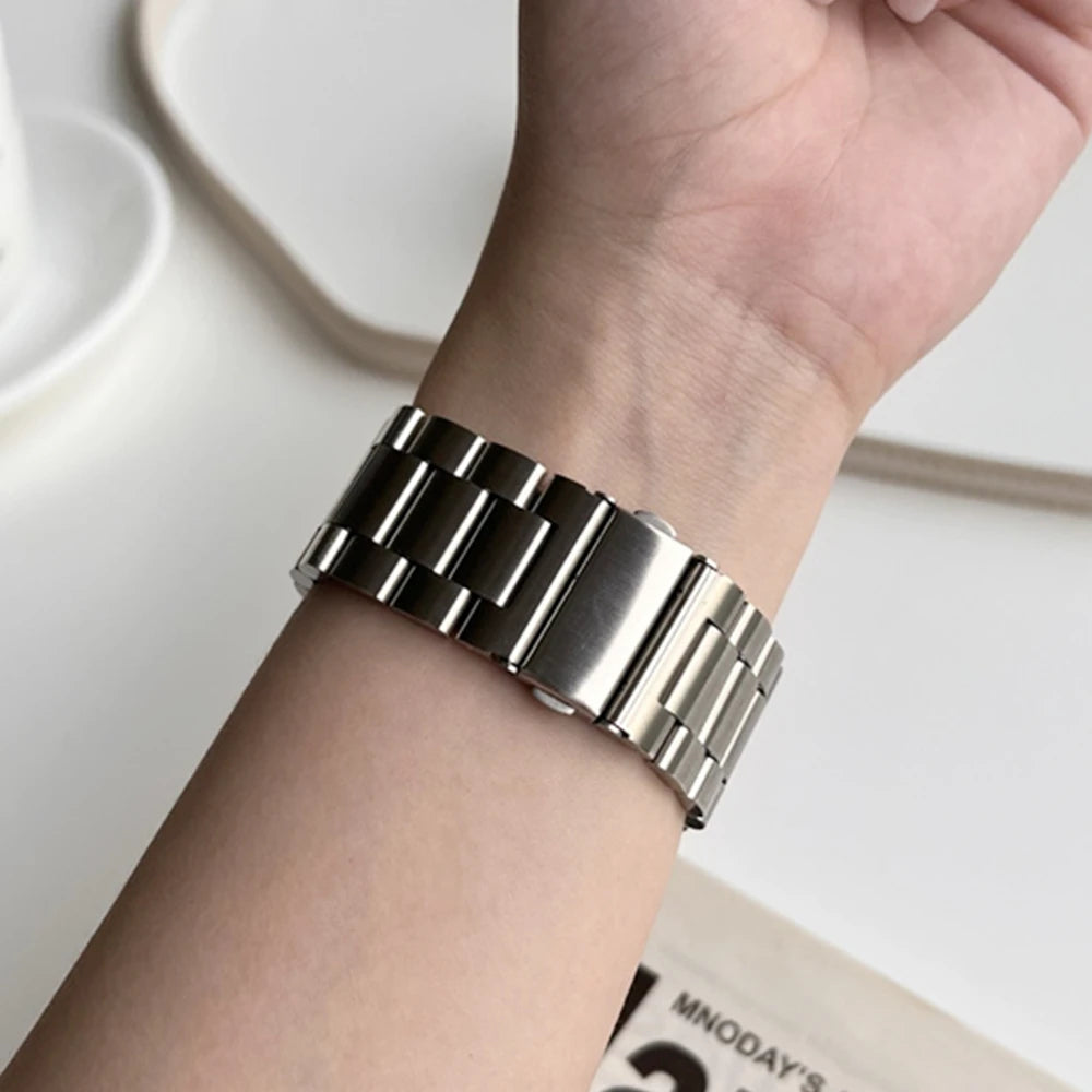 Luxury Stainless Steel band for Apple Watch Ultra 49mm 45mm 44mm 42mm Women Slim band for Apple Watch SE 9 8 7 6 5 3 Correa 41mm 40mm