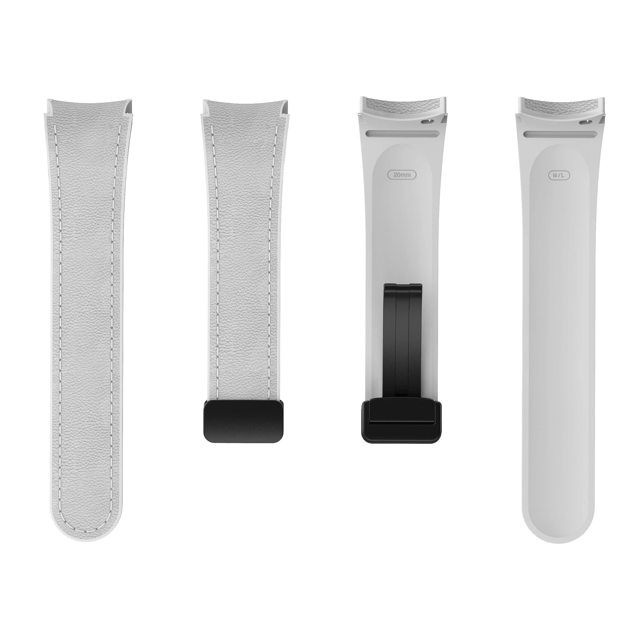 Genuine Leather+silicone Strap for Samsung Galaxy Watch 6 5 7 44mm 40mm 20 Bracelet Galaxy Watch 6 4 Classic 47mm 46mm 43mm 42mm