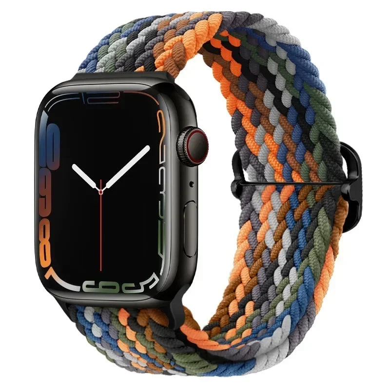 Braided Nylon band for Apple Watch band Ultra 2 49mm Series 10 46mm 42mm 44mm 40mm 41mm Adjustable band Apple Watch 9 8 7 6 SE 5 4