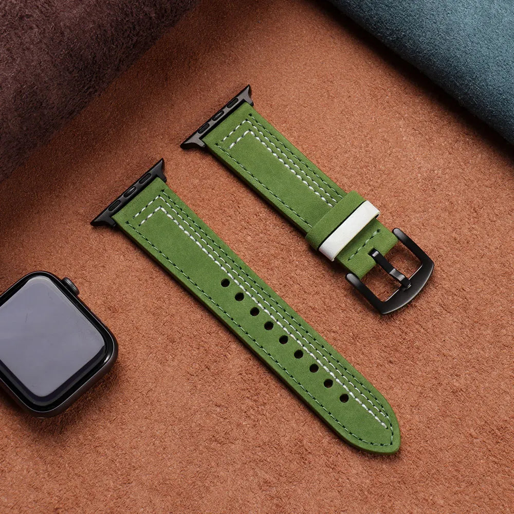 Leather loop band For Apple Watch Ultra 2 band 44mm 45mm 49mm 40mm 42mm 38mm 41mm sport band Apple Watch Series 9 8 7 3 4 5 6 se