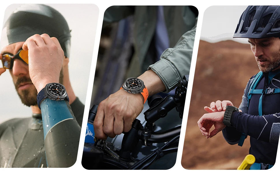 Metal+Silicone Band For Samsung Galaxy Watch Ultra 47mm Accessories Sport wrist belt Bracelet correa Galaxy Watch7 8 Ultra Strap