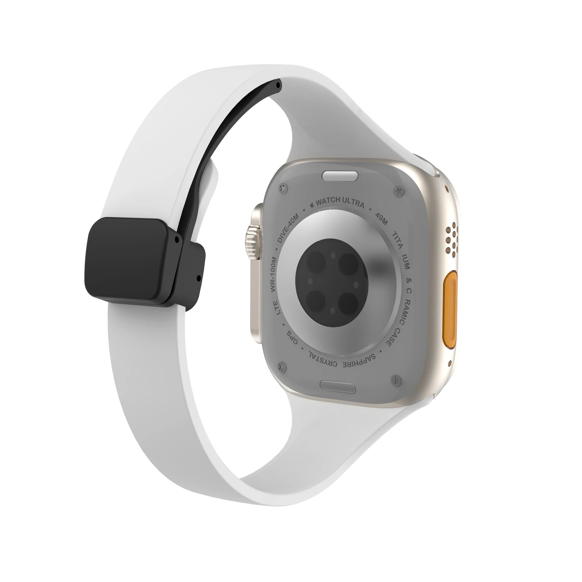 Women Slim Silicone band Magnetic Buckle band For Apple Watch Ultra 2 49mm 45mm 41mm 44mm 42mm 40mm 38mm 9 8 7 SE 6 5 4