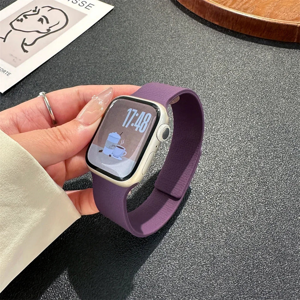 New silicone magnetic band for Apple Watch Ultra 2 49mm 45mm 42mm 40mm 46mm 38mm 41mm sport band Series 10 9 8 7 6 5 4 3 SE band