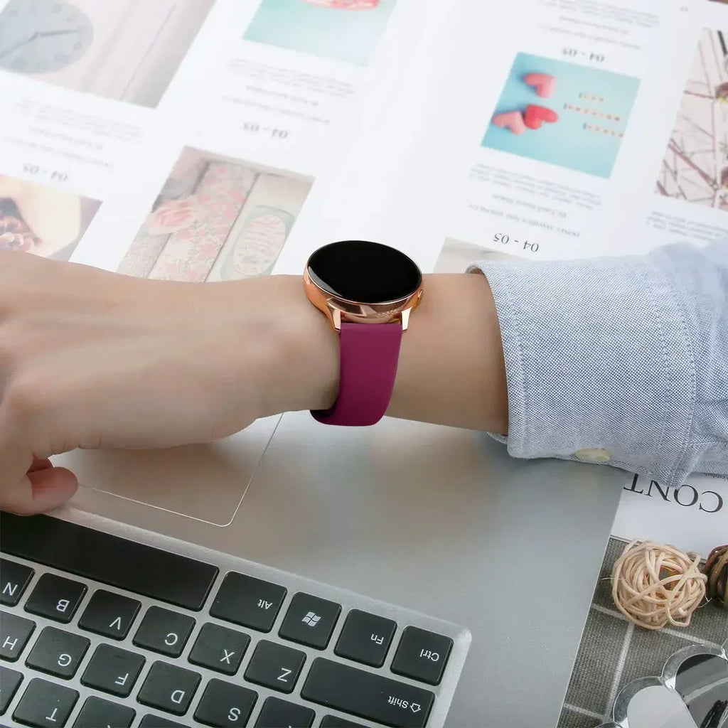 20mm 22mm strap For Samsung Galaxy watch 5 pro/6/4/Classic/Active 2/Gear S3 frontier silicone bracelet Huawei GT 2/2e/3 pro band