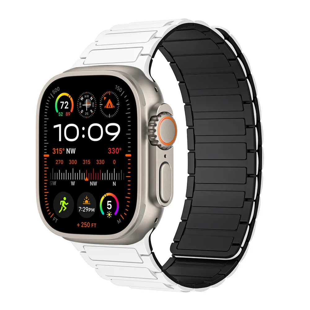 Magnetic band For Apple Watch Ultra 2 49mm 44mm 45mm 38mm 42mm 41mm belt Silicone band Apple Watch Series 8 7 6 5 9 SE 40mm band