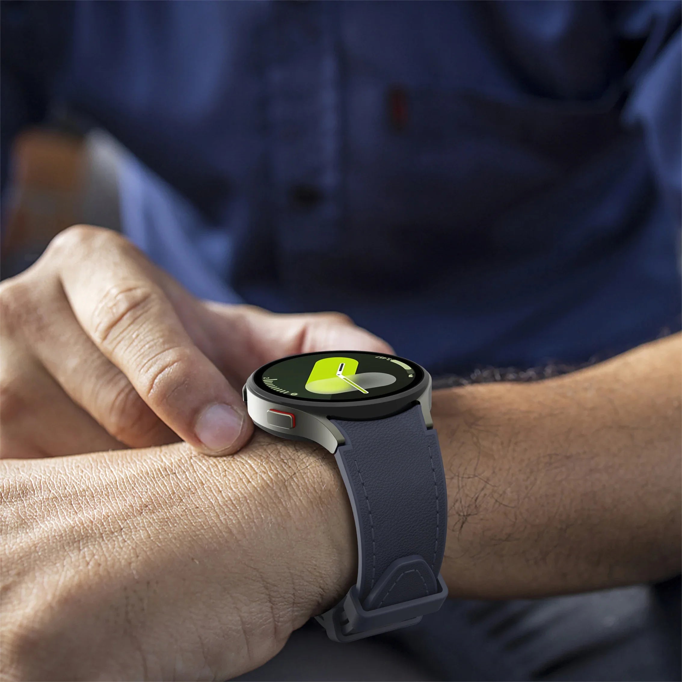 Silicone+Leather Strap for Samsung Galaxy Watch 7 6 5 4 FE 40mm 44mm No Gap Bracelet Band Watch 6 4 Classic 43/47mm 42/46mm Belt