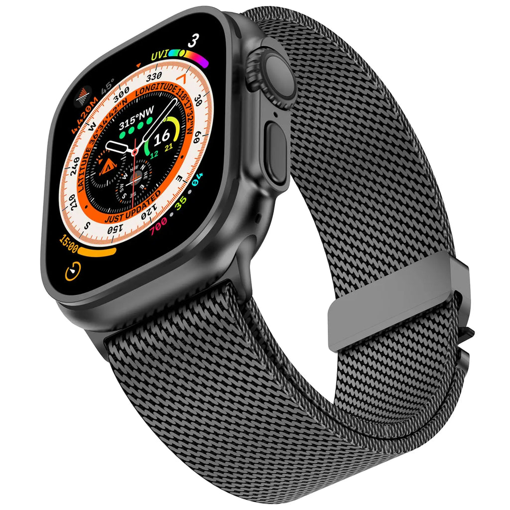 Milanese Mesh Loop for Apple Watch band 49mm 46mm 45mm 44mm 42mm Stainless Steel metal band for Apple Watch Series 10 9 8 7 Ultra 2